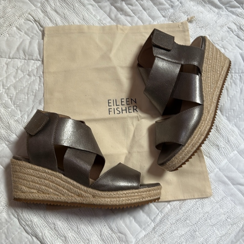 Eileen Fisher Willow Espadrille Wedge Sandals